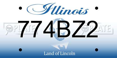 774BZ2 Illinois License Plate