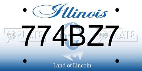 774BZ7 Illinois License Plate