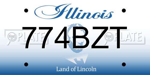 774BZT Illinois License Plate