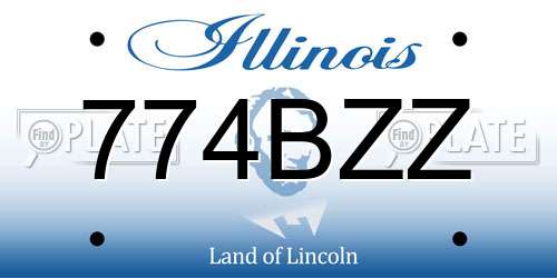 774BZZ Illinois License Plate