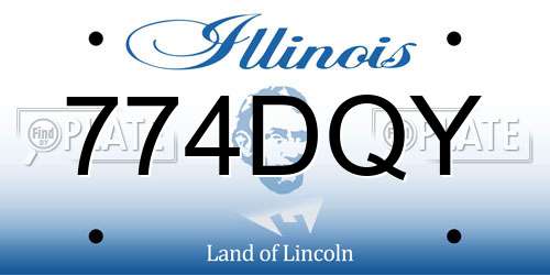 774DQY Illinois License Plate