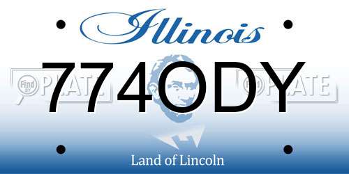 774ODY Illinois License Plate