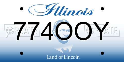 774OOY Illinois License Plate