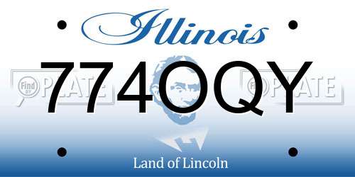 774OQY Illinois License Plate