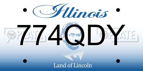 774QDY Illinois License Plate