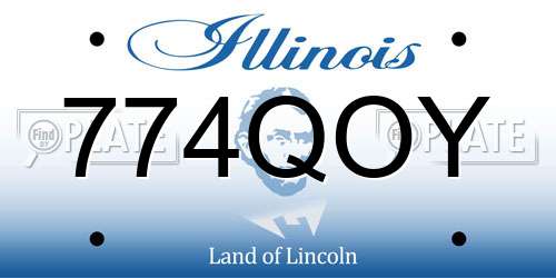 774QOY Illinois License Plate