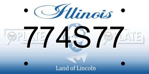 774S77 Illinois License Plate