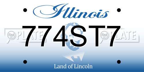 774ST7 Illinois License Plate