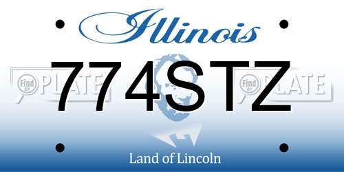 774STZ Illinois License Plate