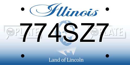774SZ7 Illinois License Plate