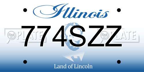 774SZZ Illinois License Plate