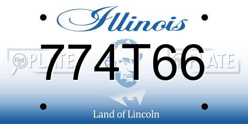 774T66 Illinois License Plate
