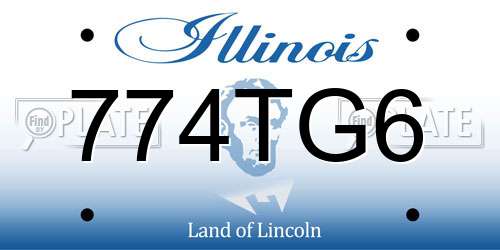 774TG6 Illinois License Plate