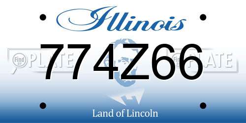 774Z66 Illinois License Plate
