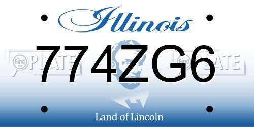 774ZG6 Illinois License Plate