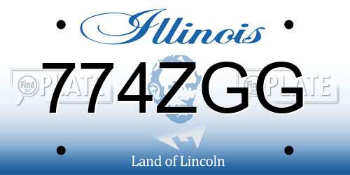 774ZGG Illinois License Plate
