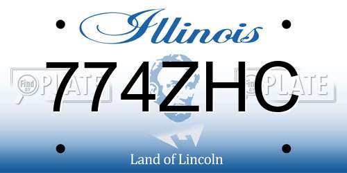 774ZHC Illinois License Plate