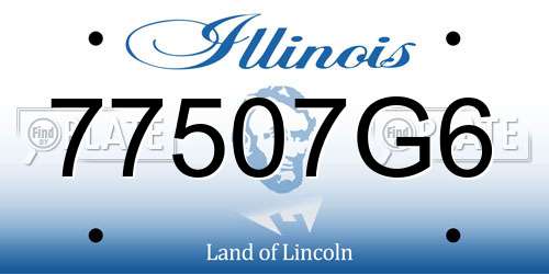 77507G6 Illinois License Plate