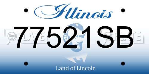 77521SB Illinois License Plate