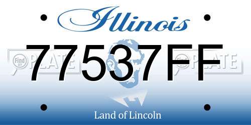 77537FF Illinois License Plate