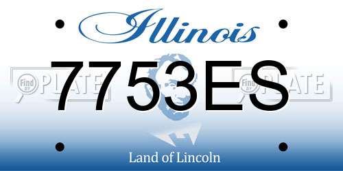 7753ES Illinois License Plate