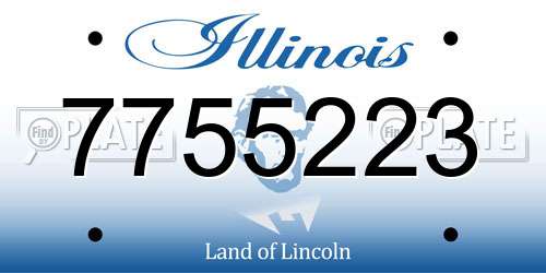 7755223 Illinois License Plate