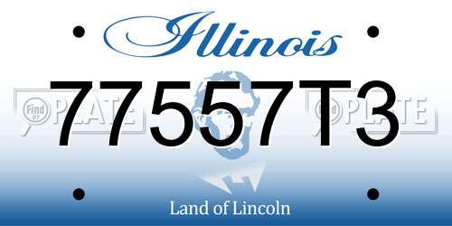 77557T3 Illinois License Plate