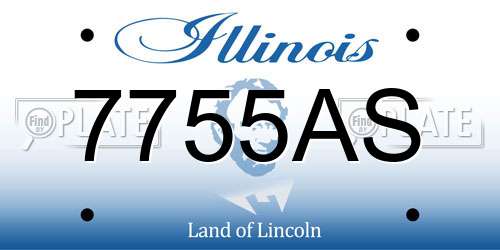 7755AS Illinois License Plate