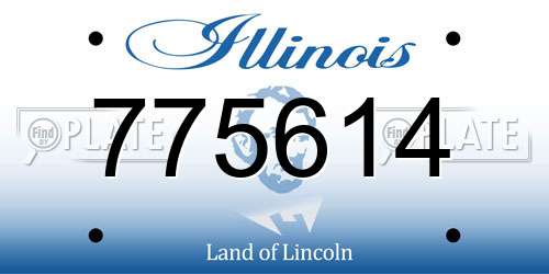 775614 Illinois License Plate