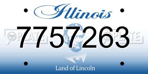 7757263 Illinois License Plate