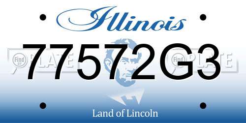 77572G3 Illinois License Plate