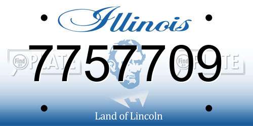 7757709 Illinois License Plate