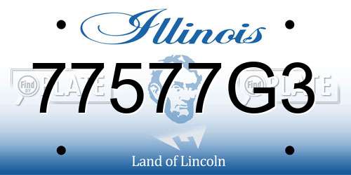 77577G3 Illinois License Plate