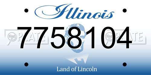 7758104 Illinois License Plate