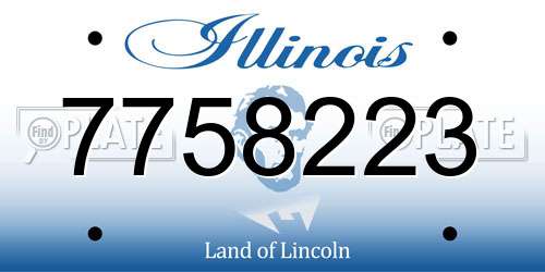 7758223 Illinois License Plate