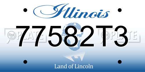 77582T3 Illinois License Plate