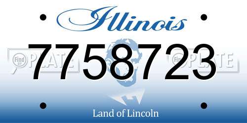 7758723 Illinois License Plate