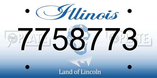 7758773 Illinois License Plate