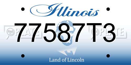 77587T3 Illinois License Plate
