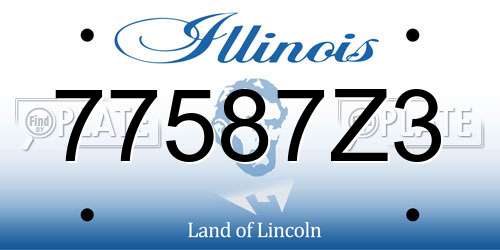 77587Z3 Illinois License Plate