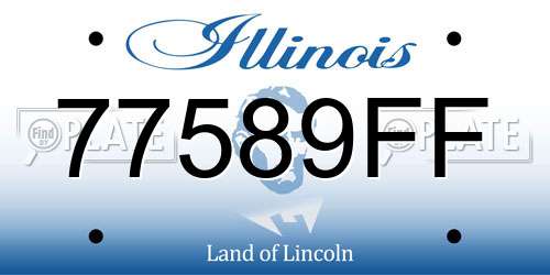 77589FF Illinois License Plate