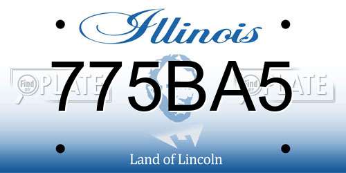 775BA5 Illinois License Plate