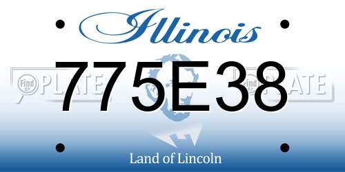 775E38 Illinois License Plate