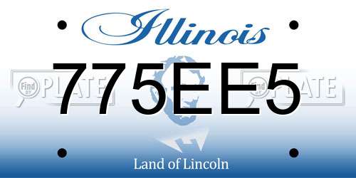 775EE5 Illinois License Plate
