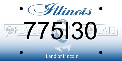 775I30 Illinois License Plate