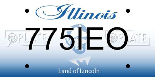 775IEO Illinois License Plate
