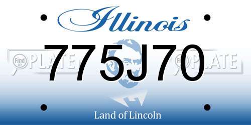 775J70 Illinois License Plate