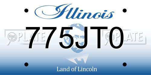 775JT0 Illinois License Plate