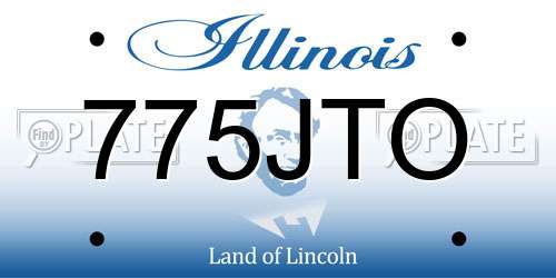 775JTO Illinois License Plate