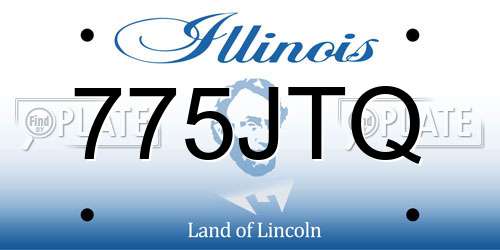 775JTQ Illinois License Plate